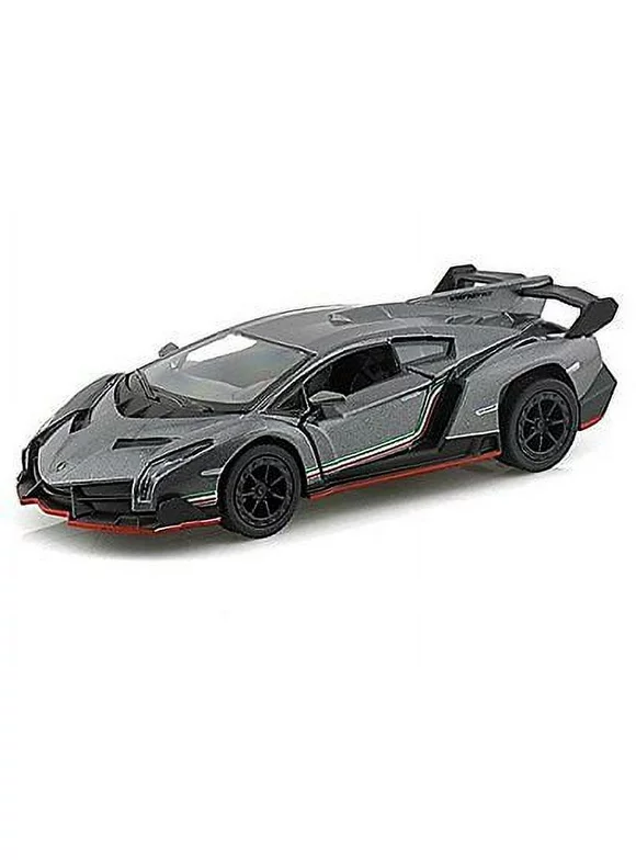 5" Kinsmart Lamborghini Veneno Diecast Model Toy Car 1:36 Grey