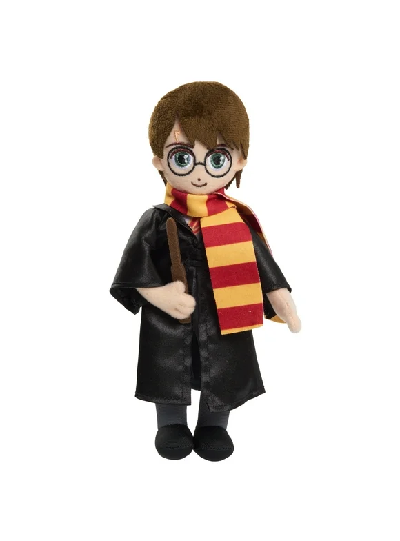 Harry Potter 8-Inch Spell Casting Wizards Harry Potter Small Plush with Sound Effects,  Kids Toys for Ages 3 Up, Easter Basket Stuffers and Small Gifts