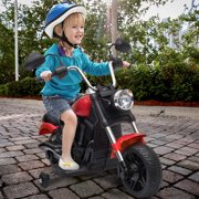 enyopro 4 Wheels Electric Bicycle, Kids Ride on Motorcycle, Single Drive Motocross, Toddler Motorized Motorcycle Bike, 6V/4.5Ah Power Wheels Dirt Bike for Boys and Girls, 3-8 Years Old - Red, B1970