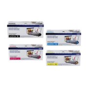 Brother Genuine Standard Yield Toner Cartridge 4-Color Set, TN221BK, TN221C, TN221M and TN221Y, Replacement Black, Cyan, Magenta and Yellow Toners