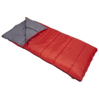 Ozark Trail 50 Degree Warm Weather Adult Sleeping Bag, Red