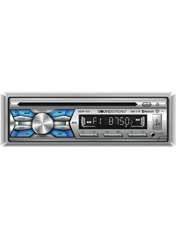 Soundstream SMR-21B Marine Single-DIN In-Dash CD Receiver with Bluetooth