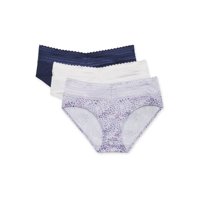 Blissful Benefits by Warner's Women's No Muffin Top w/ Lace Hipster, 3-Pack