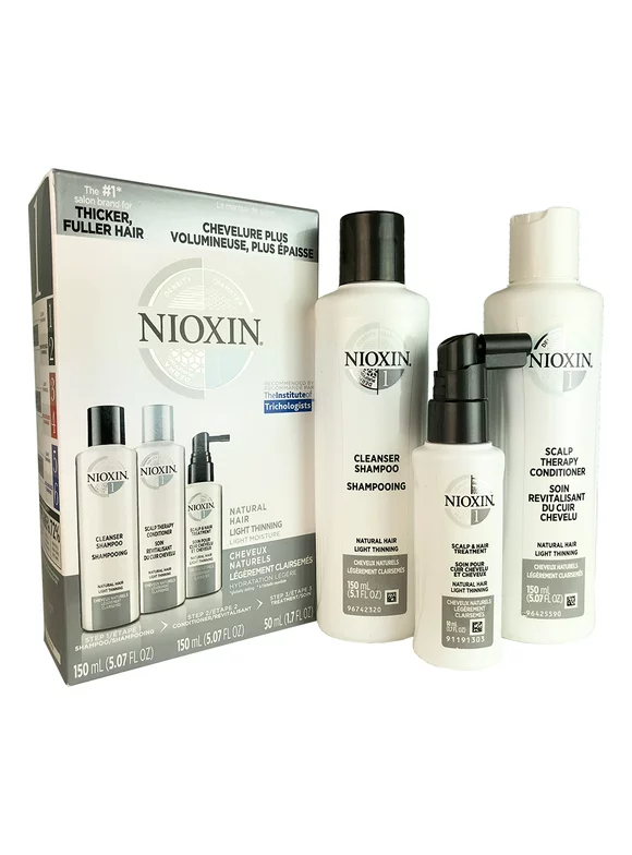 Nioxin System 1 Trial Kit Cleanser and Scalp Therapy 5.07 oz and Scalp Treatment 1.7 oz