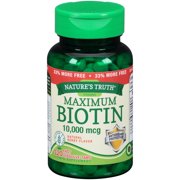 Nature's Truth Maximum Biotin 10,000mcg Vitamin Supplement Fast Dissolve Tabs 120 ct Bottle
