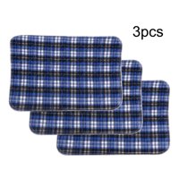 3 PACK-45x60 Waterproof Reusable Washable Incontinence Underpads Great for Adults Kids and Pets Blue Lattice
