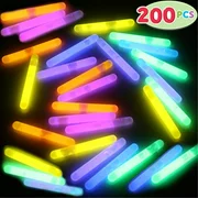joyin 200 pcs mini glow sticks bulk with 8 colors for glow easter egg, kids glow-in-the-dark, easter basket stuffers fillers gift, easter eggs hunt game and easter party favors decorations