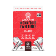Lakanto Monkfruit Sweetener Packets - 1:1 White Sugar Replacement, Zero Net Carbs, Zero Glycemic, Zero Calorie, Keto, Sweeten on the Go, Coffee, Lemonade, Other Drinks, Desserts (Classic, 30 Count)