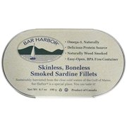 Bar Harbor Wild Smoked Sardine Fillets, Skinless Boneless (Pack of 12)
