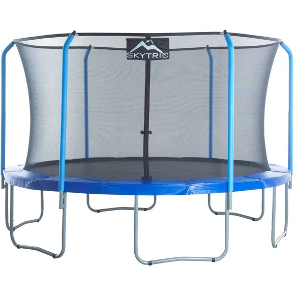 SKYTRIC 13-Foot Trampoline, with Safety Enclosure, Blue
