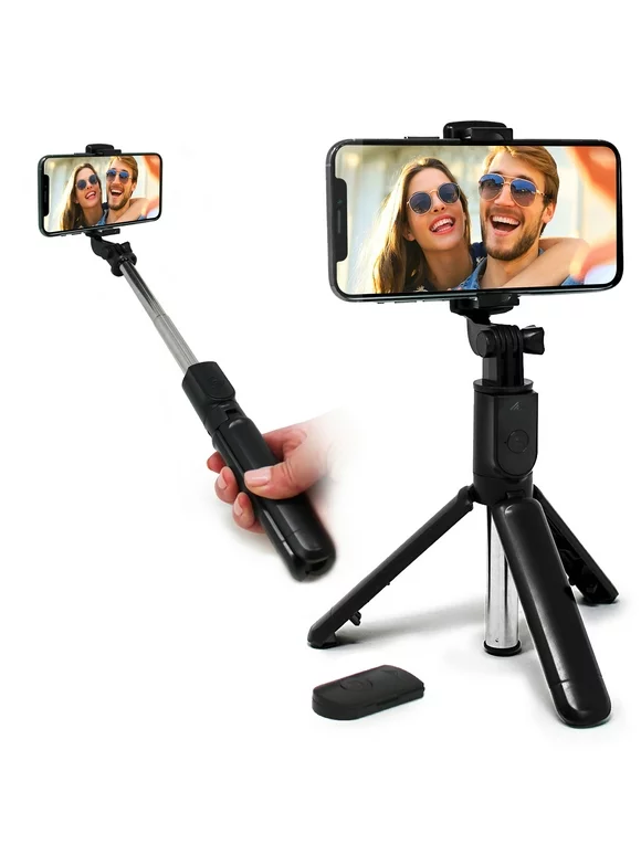 Aduro U-Stream Mini Selfie Stick Extendable Tripod with Bluetooth Remote