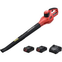 PowerSmart PS76101A-2B 20V Lithium-Ion Cordless Blower, Two 1.5 Ah Batteries and Charger Included