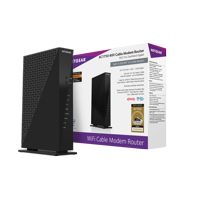 NETGEAR AC1750 (16x4) WiFi Cable Modem and Router Combo C6300, DOCSIS 3.0 | Certified for XFINITY by Comcast, Spectrum, Cox, and more (C6300-100NAS)
