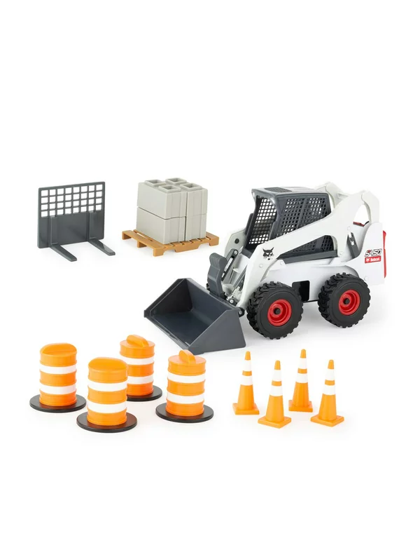 Tomy 1/16 Big Farm Bobcat S450 Skid Steer Set with Accessories 47259
