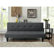 Lifestyle Solutions Serta Moore 3-Seat Multi-function Upholstery Fabric Sofa, Charcoal