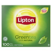 Lipton Green Enveloped Hot Tea Bags 100% Natural, Made with Tea Leaves Sourced from Rainforest Alliance Certified Farms, 100 count, Pack of 5