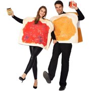 Gold Toy Peanut Butter and Jelly PBJ Costume Adult Couple Set w/one Peanut Butter Plush and One Jelly Plush for Halloween