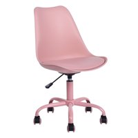 FurnitureR Mid-Century Modern PP Office Task Chair, Pink