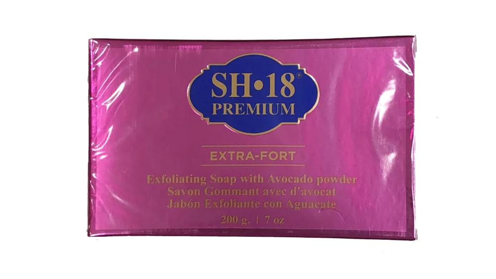 SH-18 Premium Extra-Fort Exfoliating Soap with Avocado powder (Red) 200g/7oz
