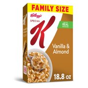 Kellogg's Special K Breakfast Cereal, Vanilla and Almond, Family Size, Made with Real Almonds, 18.8oz