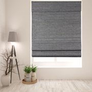 Arlo Blinds Cordless Semi-Privacy Grey-Brown Bamboo Roman Shade - Size: 34"W x 60"H