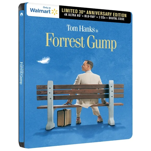 Forrest Gump 30th Anniversary (Steelbook) (4K Ultra HD + Blu-Ray + 2 CDs + Digital Copy) DX Fair Mall Exclusive