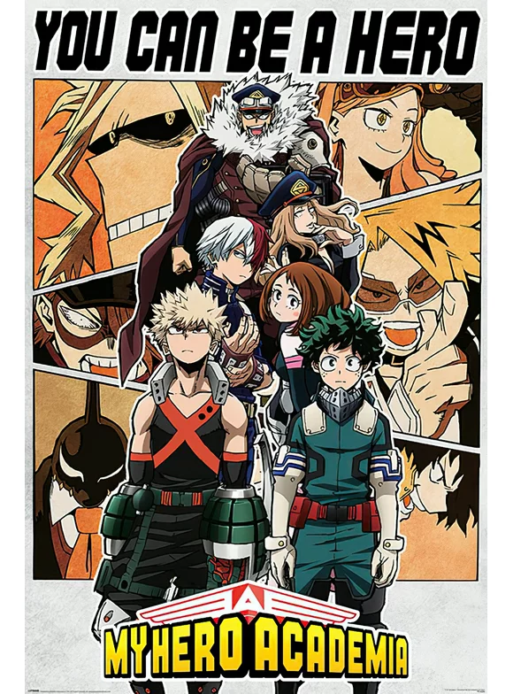 My Hero Academia - Manga TV Show Poster (Cast - You Can Be A Hero) (Clear Poster Hanger)