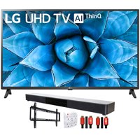 LG 75UN7370PUE 75" UHD 4K HDR AI Smart TV (2020 Model) with Deco Gear Home Theater Soundbar, Wall Mount Accessory Kit and HDMI Cable Bundle(75UN7370 75 Inch TV)