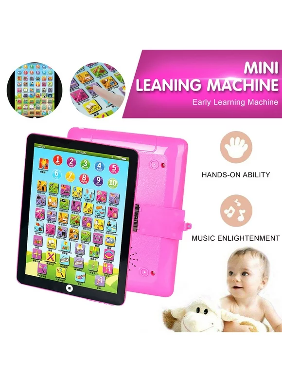 LNKOO Learning Tablet with ABC/Words/Numbers/Games/Music， Interactive Educational Electronic Learning Pad Toys, Preschool Children Toys Toddler Gifts for Age 1 2 3 4 5 Year Old Boys and Girls