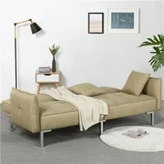 Easyfashion Modern Sofa Bed, Khaki