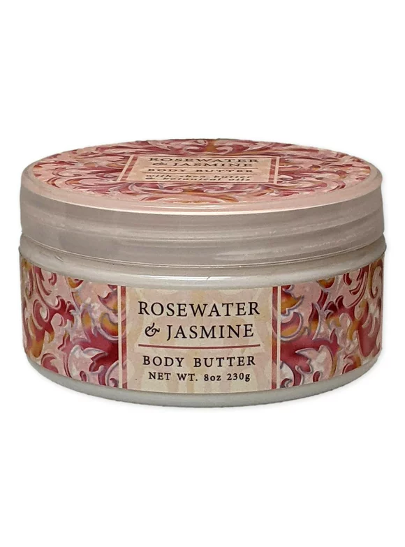 Greenwich Bay ROSEWATER & JASMINE Body Butter with Shea Butter, 8 oz.