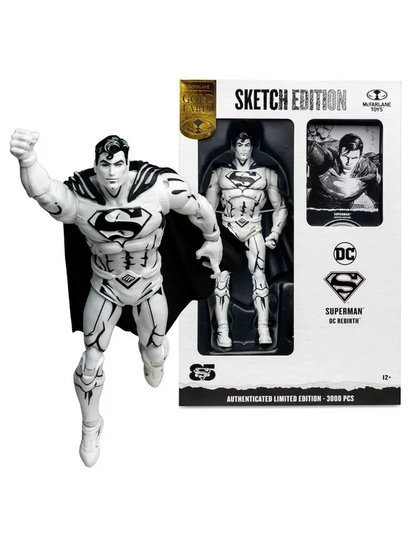 McFarlane Toys DC Multiverse Gold Label Series Superman Rebirth Action Figure Limited Sketch Edition