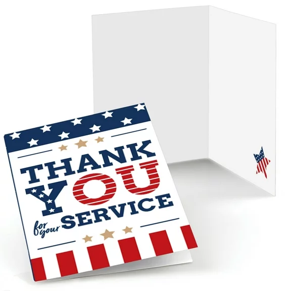 Big Dot of Happiness Happy Veterans Day - Patriotic Thank You Cards (8 count)