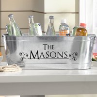 Personalized Galvanized Tailored Style Tub-Available in 8 Font Colors