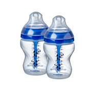 Tommee Tippee Advanced Anti-Colic Decorated Baby Bottles, Boy - 9 ounce, Blue, 2 count