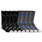 Puma Men's Crew Socks Sports Cool Cell, 8 Pairs, Sock Size 10-13, Shoe Size 6-12