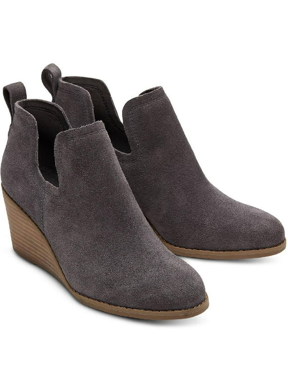 Toms Womens KALLIE Suede Slip On Wedge Boots