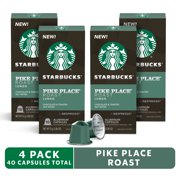 Starbucks Pike Place Roast Lungo, Nespresso Original Capsules, 40 Count (4 Boxes of 10 Pods)