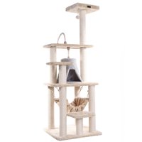 Armarkat 65-in Cat Tree & Condo Scratching Post Tower, Beige