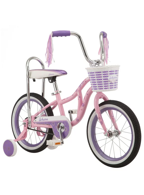 Schwinn 16" Bloom Kid's Bike with Training Wheels, Pink