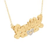 Personalized Double 3D Bling Name Necklace in 14K Gold-Plated Sterling Silver