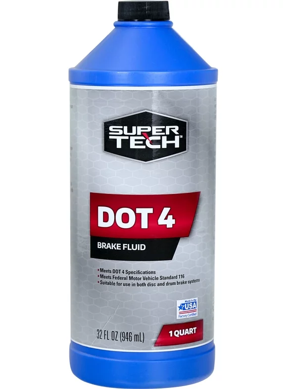 Super Tech Dot 4 Brake Fluid for Use in Disc, Drum, and ABS Brake Systems, 32 oz.