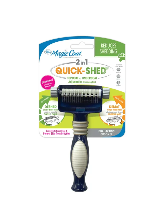 Four Paws Magic Coat 2-in-1 Quick Shed Tool