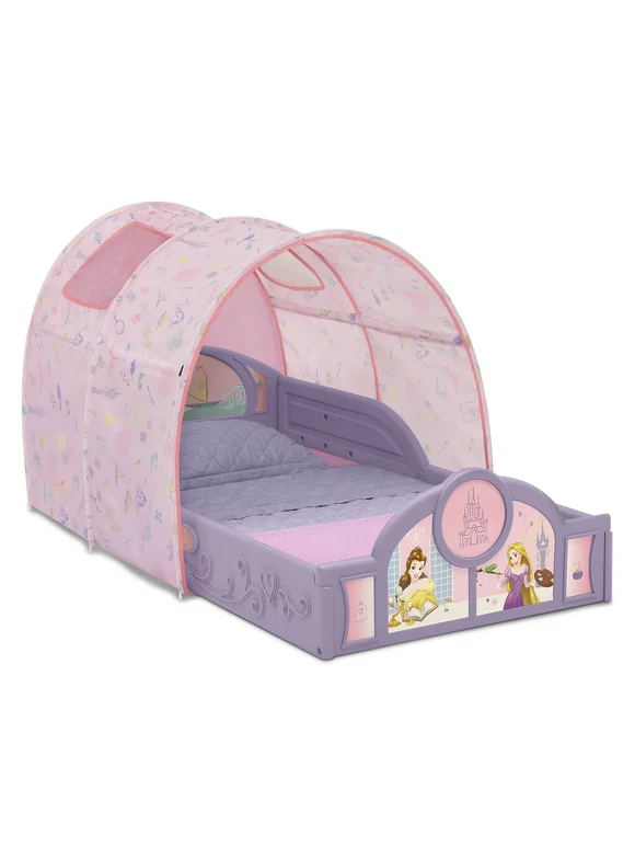 Disney Princess Sleep and Play Toddler Bed with Tent by Delta Children, Purple/Pink