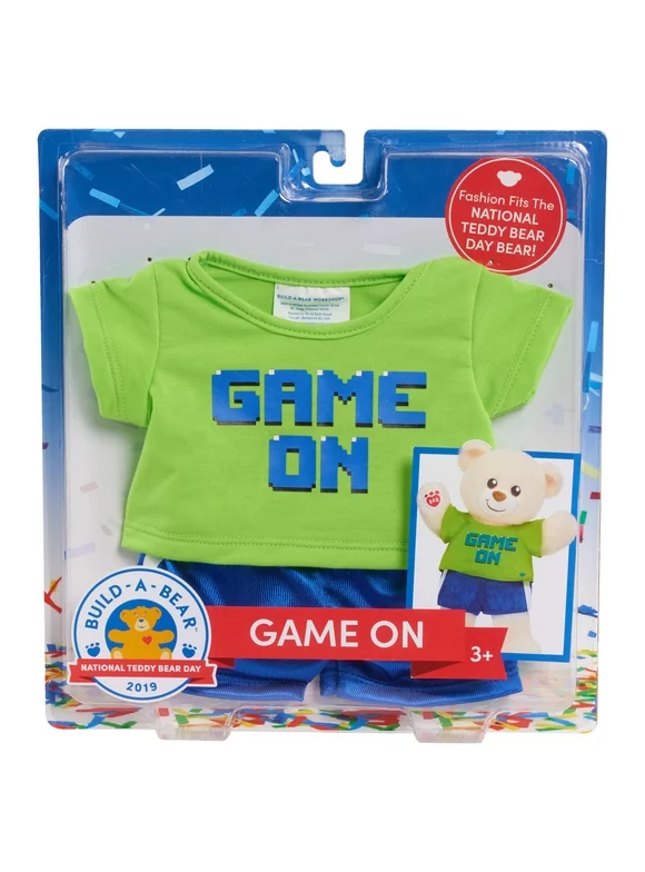 Build-A-Bear Workshop National Teddy Bear Day, Game On Fashion Set,  Kids Toys for Ages 3 Up, Gifts and Presents
