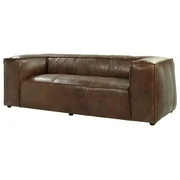 ACME Brancaster Retro Top Grain Leather Sofa, Brown
