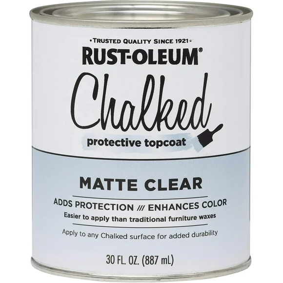 Rust-Oleum 287722 Ultra Matte Interior Chalked Paint 30 oz, Clear