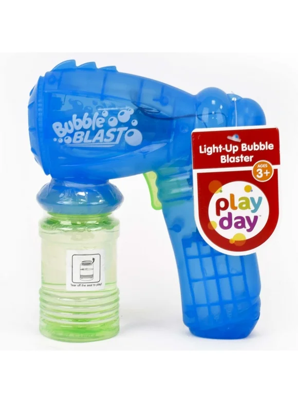 Play Day Light Up Bubble Blaster, Blue, Children Ages 3+