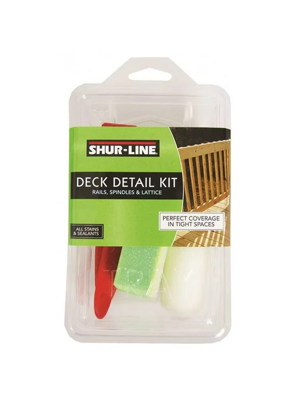 Shur-Line 1883445 Flocked Foam & Plastic Deck Detail Kit for Flat Surfaces