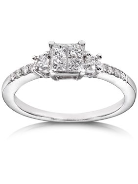 Annello  by Kobelli 14k White Gold 3/8ct TDW Diamond Engagement Ring 7